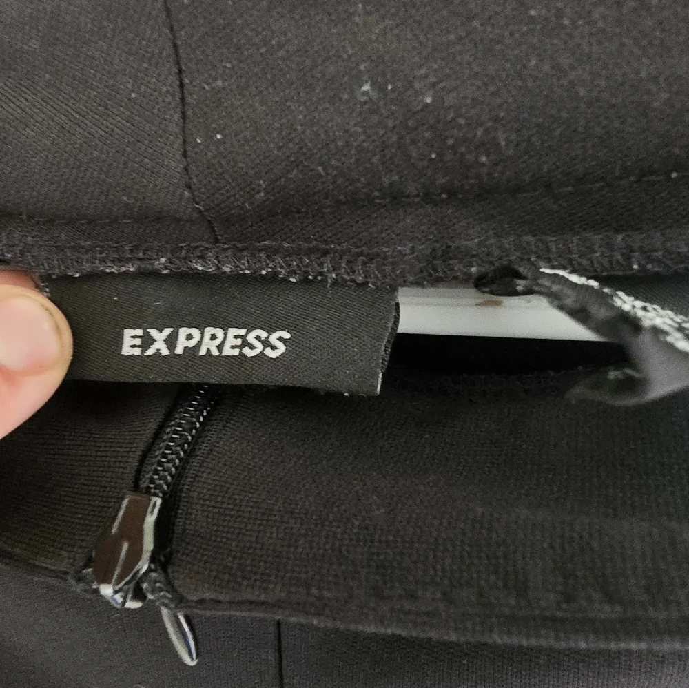 Express Black Dress Pants 7/8 – Front Zip, Flare - Picture 4 of 6